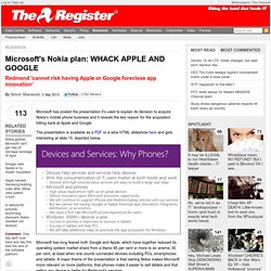 Microsoft's Nokia plan: WHACK APPLE AND GOOGLE