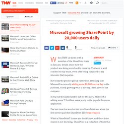 Microsoft growing SharePoint by 20,000 users daily - Microsoft
