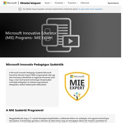 Microsoft Innovative Educator (MIE) Programs- MIE Expert
