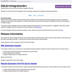 Microsoft SQL Server Community Samples: Integration Services