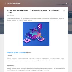 Shopify & Microsoft Dynamics AX ERP Integration