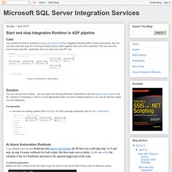 Microsoft SQL Server Integration Services: Start and stop Integration Runtime in ADF pipeline