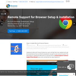 Steps to Update Microsoft Internet Explorer