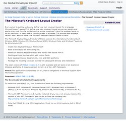 The Microsoft Keyboard Layout Creator