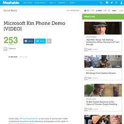 Microsoft Kin Phone Demo