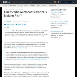 Guess Who Microsoft’s Kinect is Making Rich?: Tech News and Analysis «