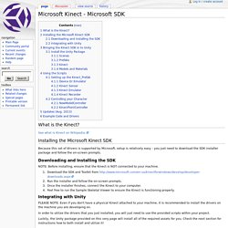 Microsoft Kinect - Microsoft SDK - Unity3D