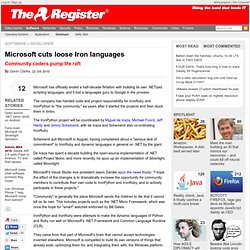 Microsoft cuts loose Iron languages