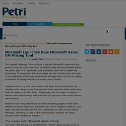 Microsoft Launches New Microsoft Azure VM Pricing Tool