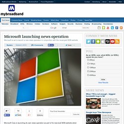 Microsoft launching news operation « General