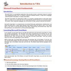 Microsoft Excel VBA - Lesson 02: Introduction to VBA Code