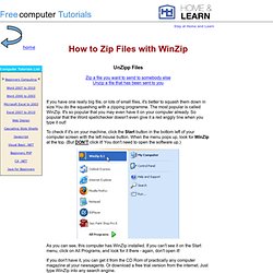 Microsoft Word Lessons and Tutorials - How to Zip Files with WinZip