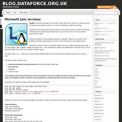 Microsoft Lync on Linux