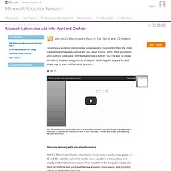 Microsoft Mathematics Add-in for Word and OneNote
