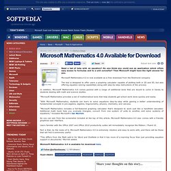 Microsoft Mathematics 4.0 Available for Download