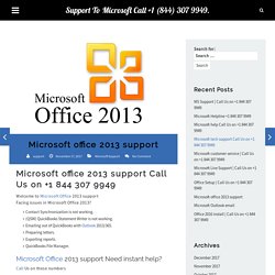 Microsoft office 2013 support