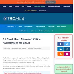 12 Most Used Microsoft Office Alternatives for Linux