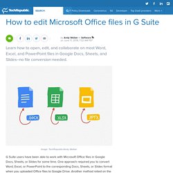 How to edit Microsoft Office files in G Suite