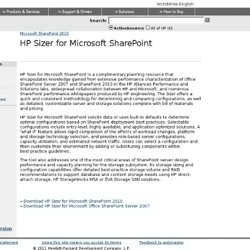 Sizer for Microsoft Office SharePoint Server