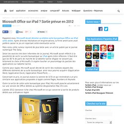 Microsoft Office sur iPad ? Sortie prévue en 2012