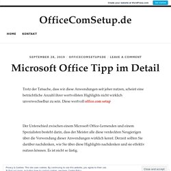 Microsoft Office Tipp im Detail