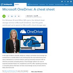 Microsoft OneDrive: A cheat sheet
