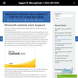 Microsoft Outlook 2010 support