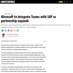 Microsoft to integrate Teams with SAP as partnership expands