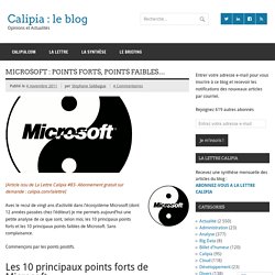 Microsoft : points forts, points faibles…