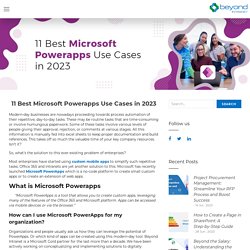 Microsoft Powerapps use Cases