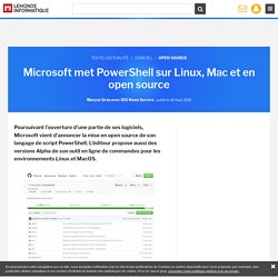 Microsoft met PowerShell sur Linux, Mac et en open source