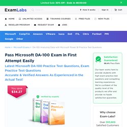 Microsoft DA-100 Exam Practice Test Questions - Exam-Labs