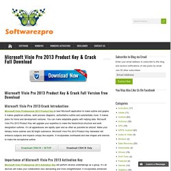 Microsoft Visio Pro 2013 Product Key & Crack Full Download