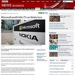 Microsoft profit falls 7% on Nokia loss