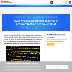 Avec Verona, Microsoft sécurise la programmation à la sauce Rust