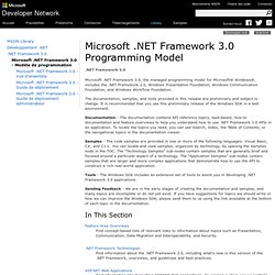 NET Framework 3.0 Programming Model