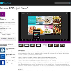 Project Siena" app for Windows in the Windows Store