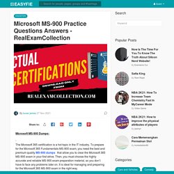 Download Efficient Microsoft MS-900 Dumps PDF - RealExamCollection