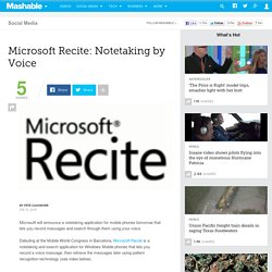 Microsoft Recite: Notetaking by Voice