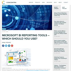 Microsoft BI Reporting Tools – Which should you use?