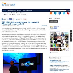 CES 2011: Microsoft Surface 2.0 revealed, Windows 8 to run on SoC