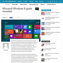 Microsoft Windows 8 goals revealed