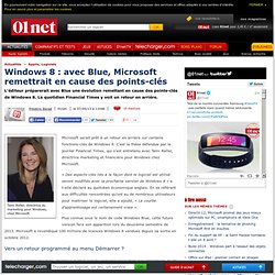 Windows 8 : Microsoft reviendrait sur des éléments-clés