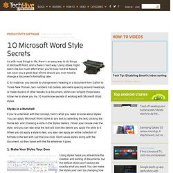 10 Microsoft Word Style Secrets