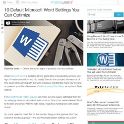 10 Default Microsoft Word Settings You Can Optimize