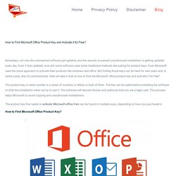 How to Find Microsoft Office Product Key and Activate it for Free? - SetupMSOffices