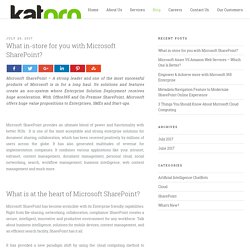 What in-store for you with Microsoft SharePoint? - Katpro Blog