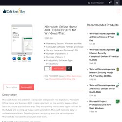 Buy Microsoft Office Home and Business 2019 - SoftBest2Buy