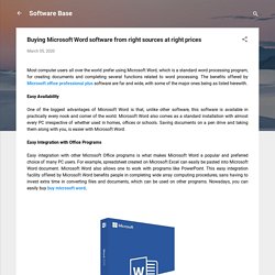 Buying Microsoft Word software from right sources at right prices