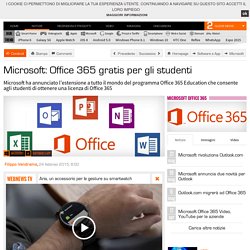 Microsoft: Office 365 gratis per gli studenti
